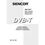 Sencor SDB 1007T Receiver manual cover