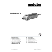 Metabo Antriebsmotor IK Grinder manual cover