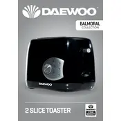 Daewoo Balmoral 2 Slice Toaster SDA1710 Toaster manual cover