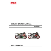 Aprilia RSV4 1100 Factory 2019 Motorcycle manual cover