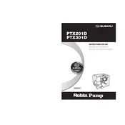 Subaru PTX301D Pump manual cover