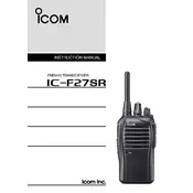 Icom IC-F27SR Transceiver manual cover