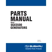 Subaru SGX3500 Generator manual cover