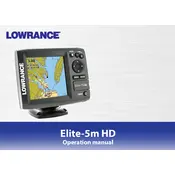 Lowrance Elite-5m HD Fish Finder manual cover