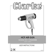 Clarke 3400755 CHG2000B Hot Air Gun manual cover