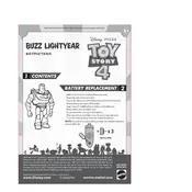 Disney Mattel Toy Story True Talkers Buzz Lightyear Figure GDP84 Toy manual cover