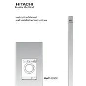 Hitachi HWF-1200X Washing Machine manual cover