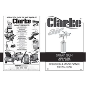 Clarke 3090070 TG2 Spray Gun manual cover