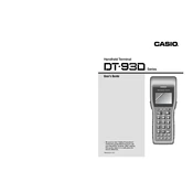 Casio DT-930 Terminal manual cover