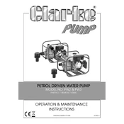 Clarke 7140640 PW2 Petrol Driven Water Pump manual cover