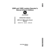 John Deere 120R Loader manual cover