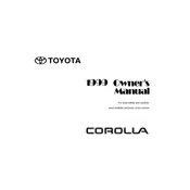 Toyota Corolla 1999 Sedan manual cover