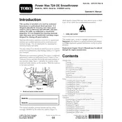 Toro Power Max 724OE 38810 Snow Thrower manual cover