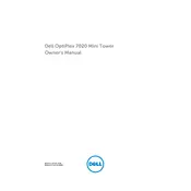 Dell OptiPlex 7020 Mini Tower Desktop manual cover