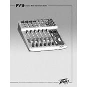 Peavey PV 8 Mixer manual cover