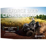 CFMOTO CFORCE 800 XC CF800AU-2A 2023 ATV manual cover