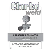 Clarke 8134140 Pressure Regulator Model AT100 manual cover