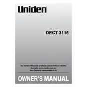 Uniden DECT 3115 Telephone manual cover