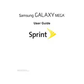 Samsung Galaxy Mega Sprint SPH-L600ZKASPR Phone manual cover