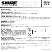 Shure LTP-2 Microphone manual cover