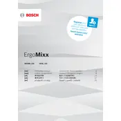 Bosch ErgoMixx MS6CA4150G Accessories manual cover