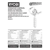 Ryobi RY40701 Auger manual cover