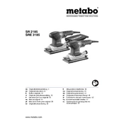 Metabo SR 2185 Sander manual cover