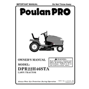 Poulan Pro DPR22H46STA Tractor manual cover