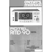 Rotel RMD-90 Cassette Deck manual cover