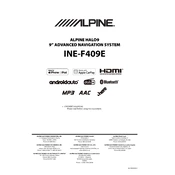 Alpine INE-F409E manual cover