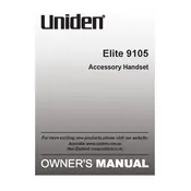 Uniden Elite 9105 Handset manual cover