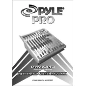 Pyle PYMXA10 Mixer manual cover