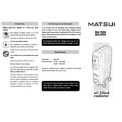 Matsui RA1500 manual cover