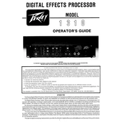 Peavey Digital Effects Processor 1310 Processor manual cover