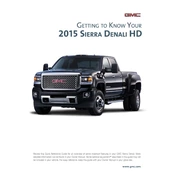 GMC Sierra Denali HD 2015 manual cover