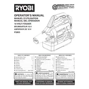 Ryobi P2805 Fogger manual cover