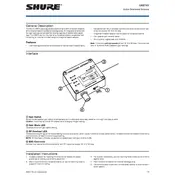 Shure UA874V Antenna manual cover