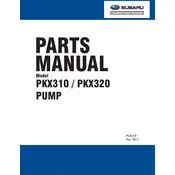 Subaru PKX310 Pump manual cover