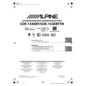 Alpine CDE-153EBT manual cover