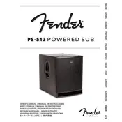 Fender PS-512 6948000000 120V 60Hz Subwoofer manual cover