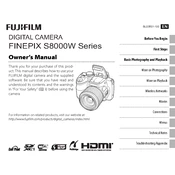 Fujifilm FinePix S8000W Camera manual cover