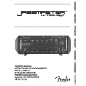 Fender Jazzmaster Ultralight 2277000000 120V 60Hz USA Amplifier manual cover