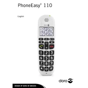 Doro PhoneEasy 110 Phone manual cover