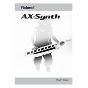 Roland AX-Synth manual cover