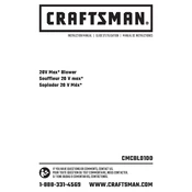 Craftsman CMCBL0100B Blower manual cover