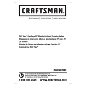 Craftsman CMCN621PL Nailer manual cover