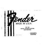 Fender PA 135 PA System manual cover