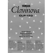 Yamaha Clavinova CLP-133 Piano manual cover