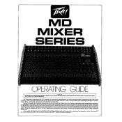 Peavey MD Mixer Series Mixer manual cover