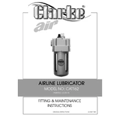 Clarke 3120176 CAT162 Airline Lubricator manual cover